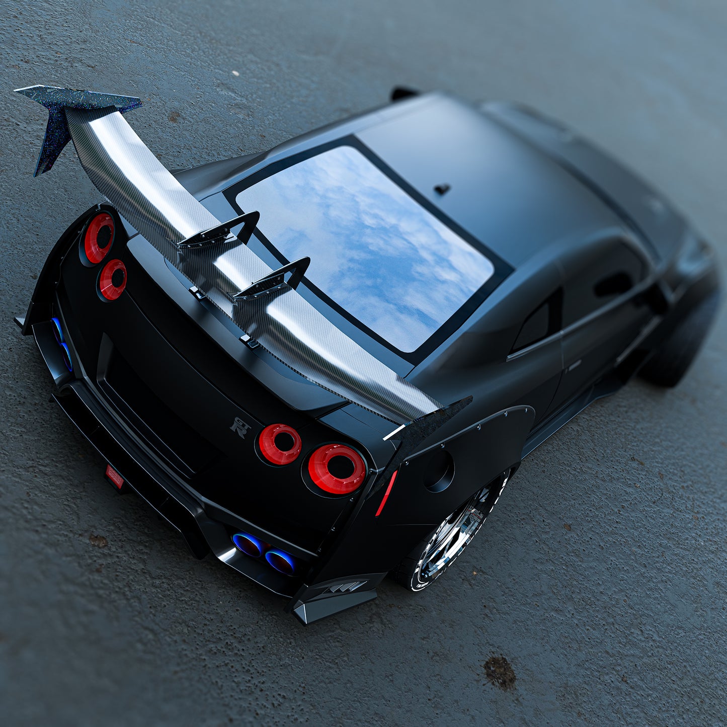 Rabbit Design Spoiler End Plates, Set Car Wing Endplates