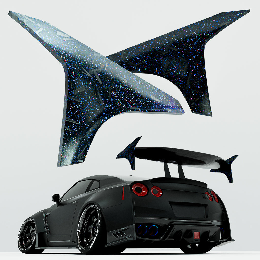 Rabbit Design Spoiler End Plates, Set Car Wing Endplates