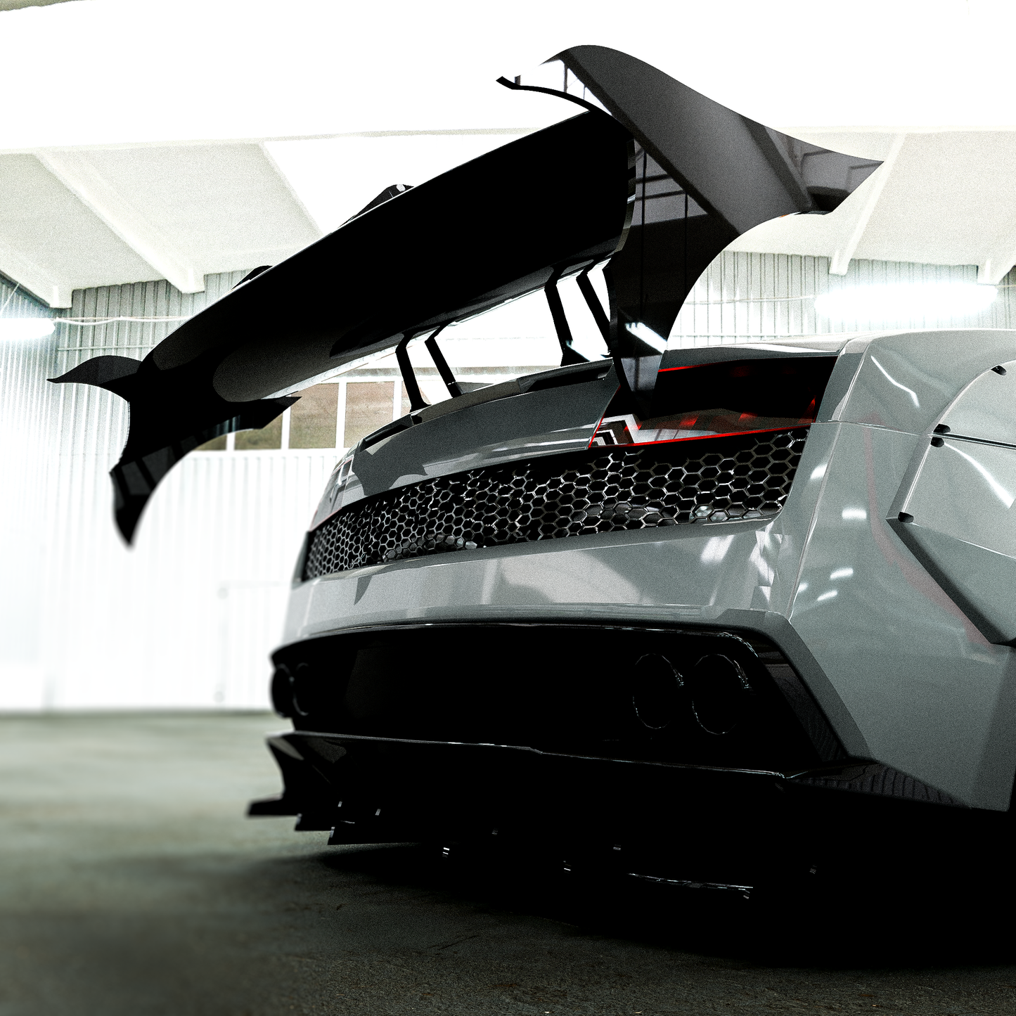Universal Racing Spoiler End Plates, Black, Aerodynamic Wing Side Plates R2