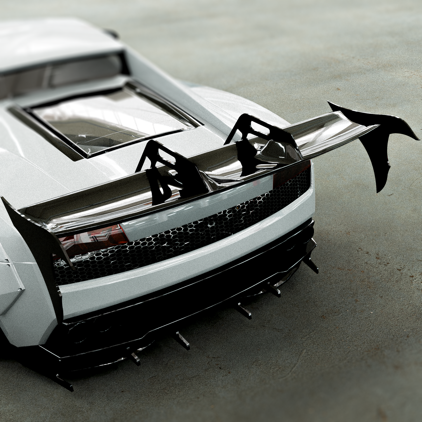 Universal Racing Spoiler End Plates, Black, Aerodynamic Wing Side Plates R2